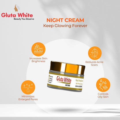 Gluta White Night Cream - Pack of 2 Bundle